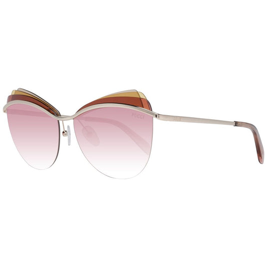 Gold Metal & Plastic Sunglasses
