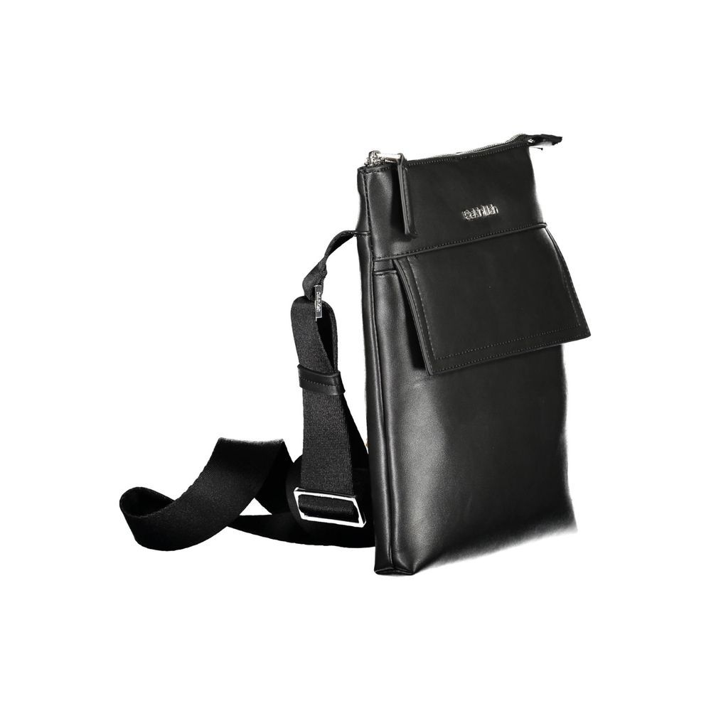 Black Polyester Shoulder Bag