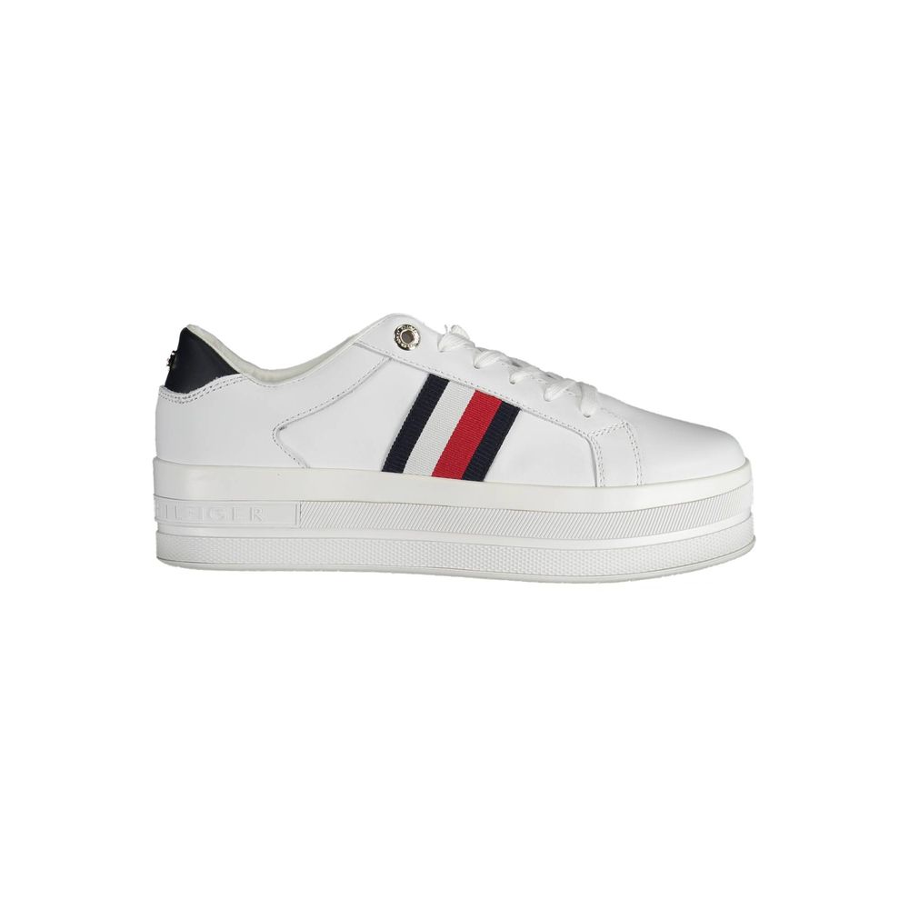 White Polyester Sneaker