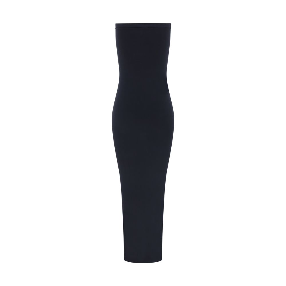 Black Cotton Casual Dress