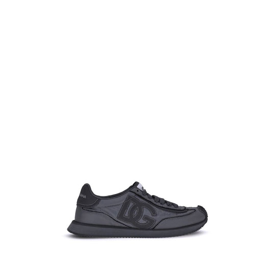 Black Fabric Low Top Sneakers