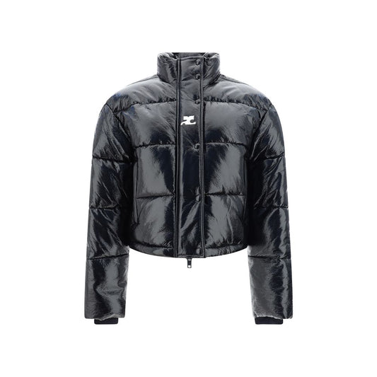 Black Viscose Full-Length Jacket