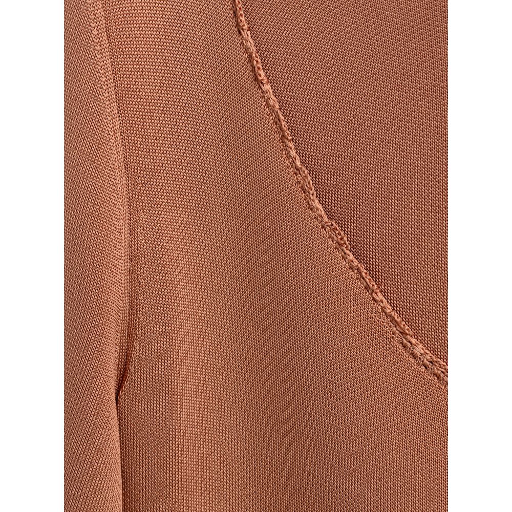 Orange Viscose Long Dress