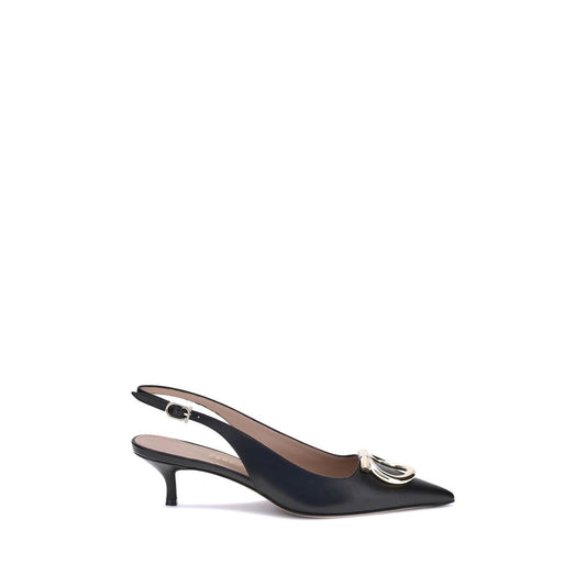 Black Calf Leather Bos Taurus High Heel Pumps