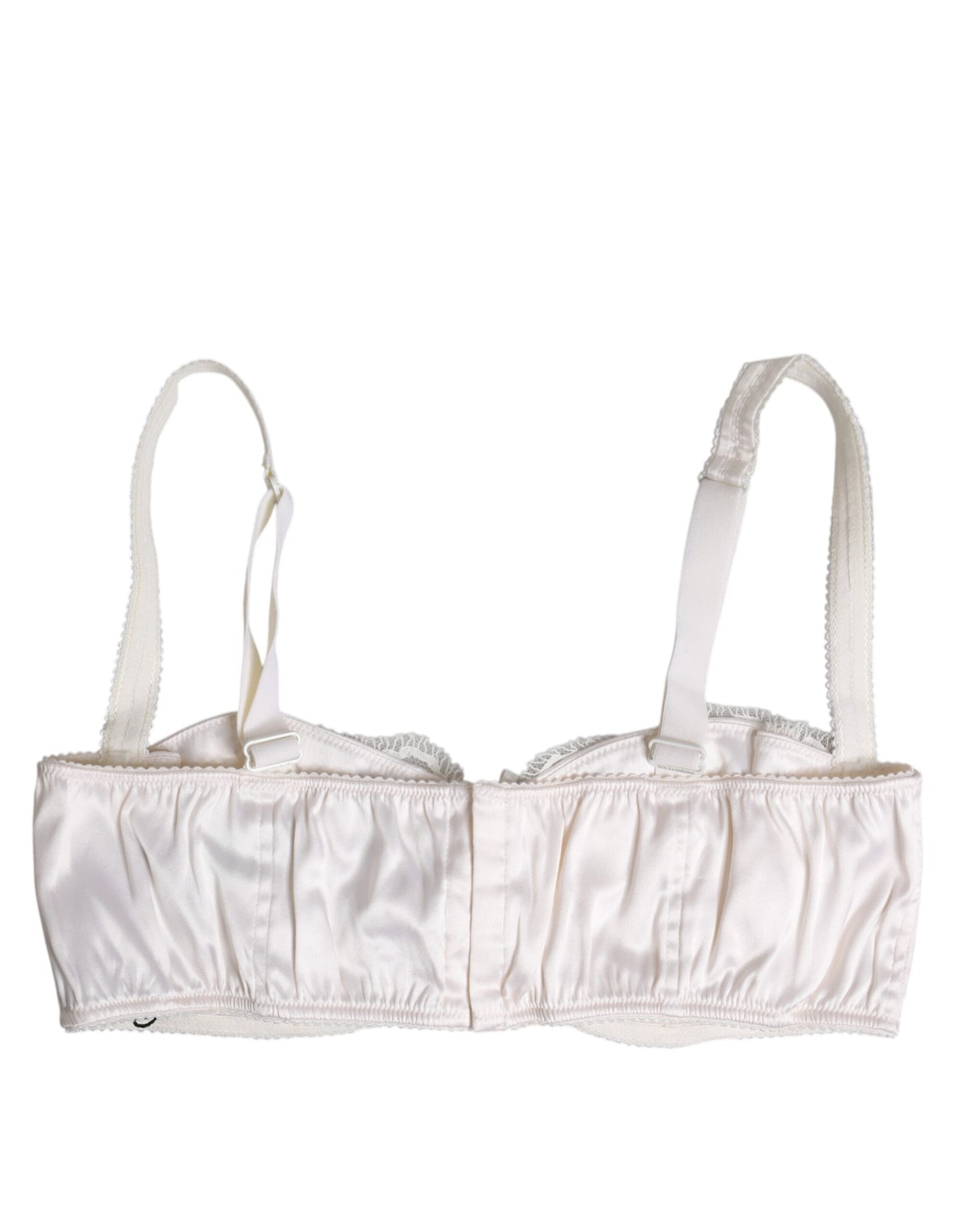 White Silk Underwired Balconette Bra Underwear