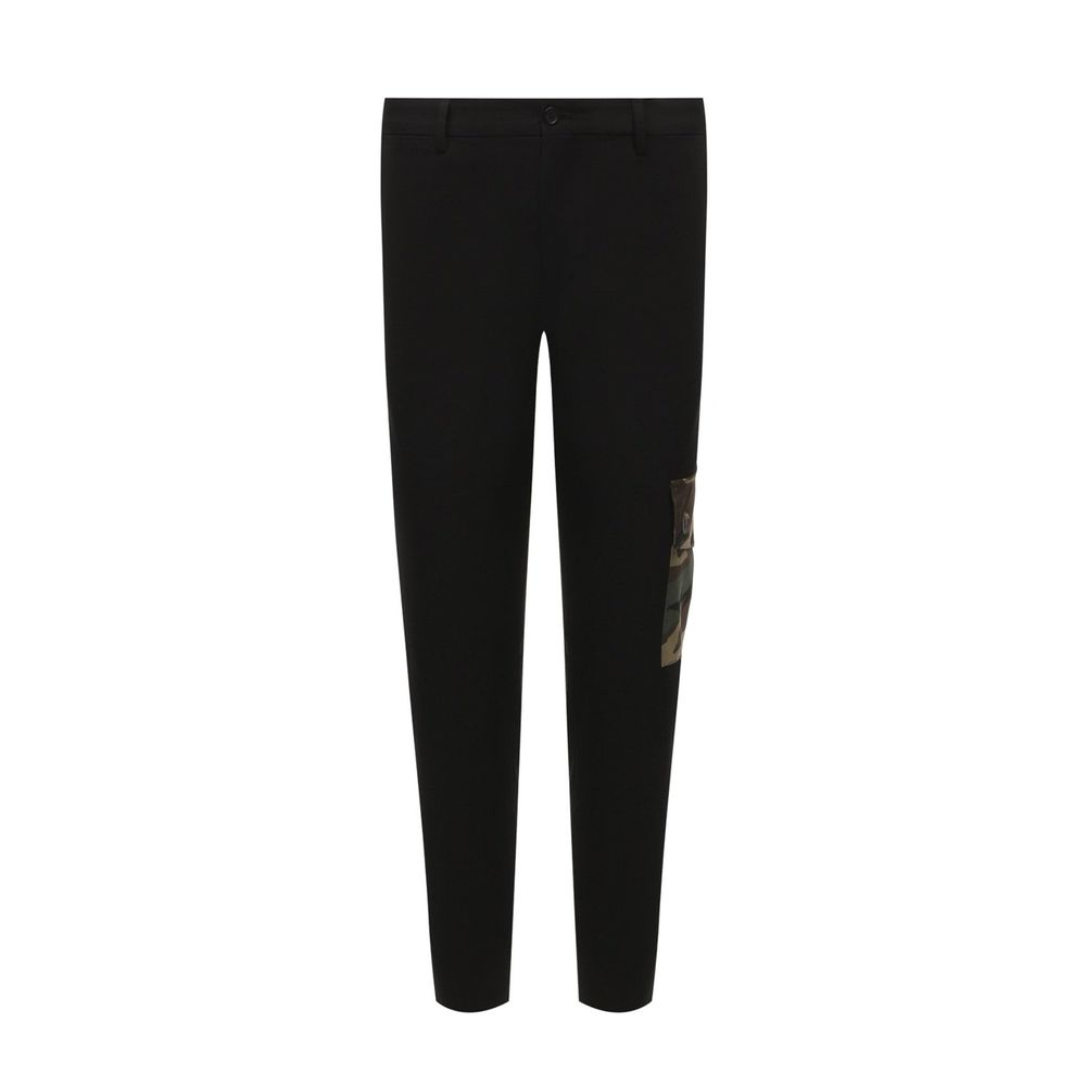 Black Cotton Cargo Pants