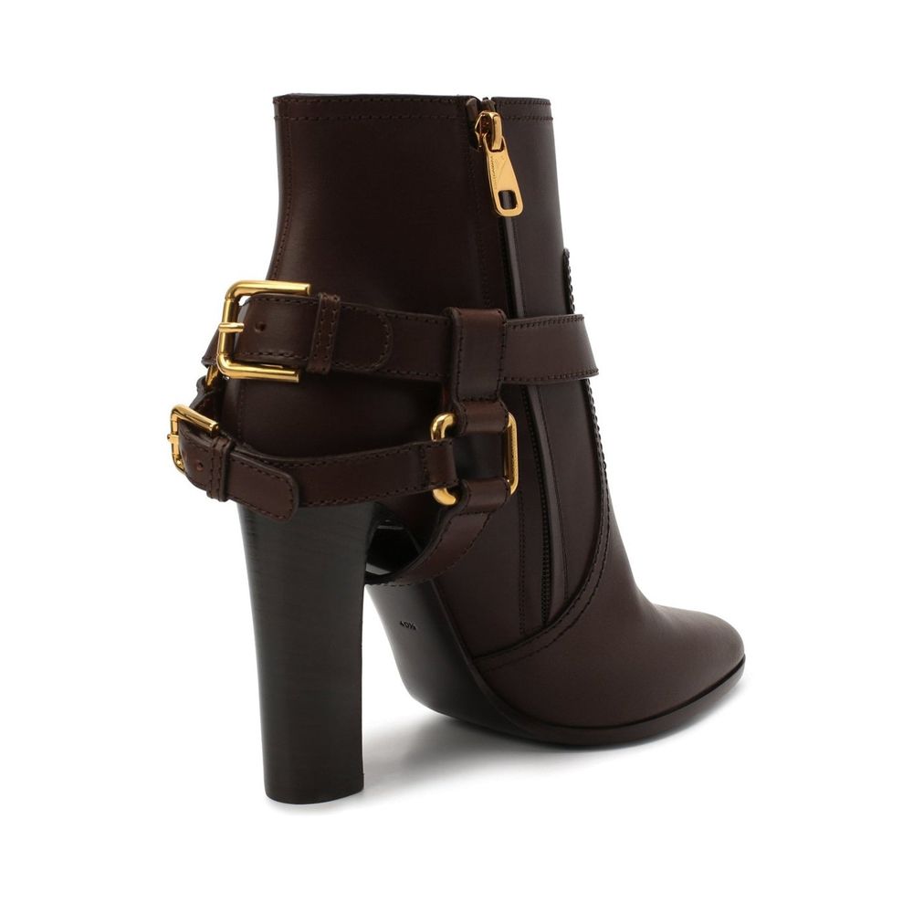 Brown Leather Ankle Boots
