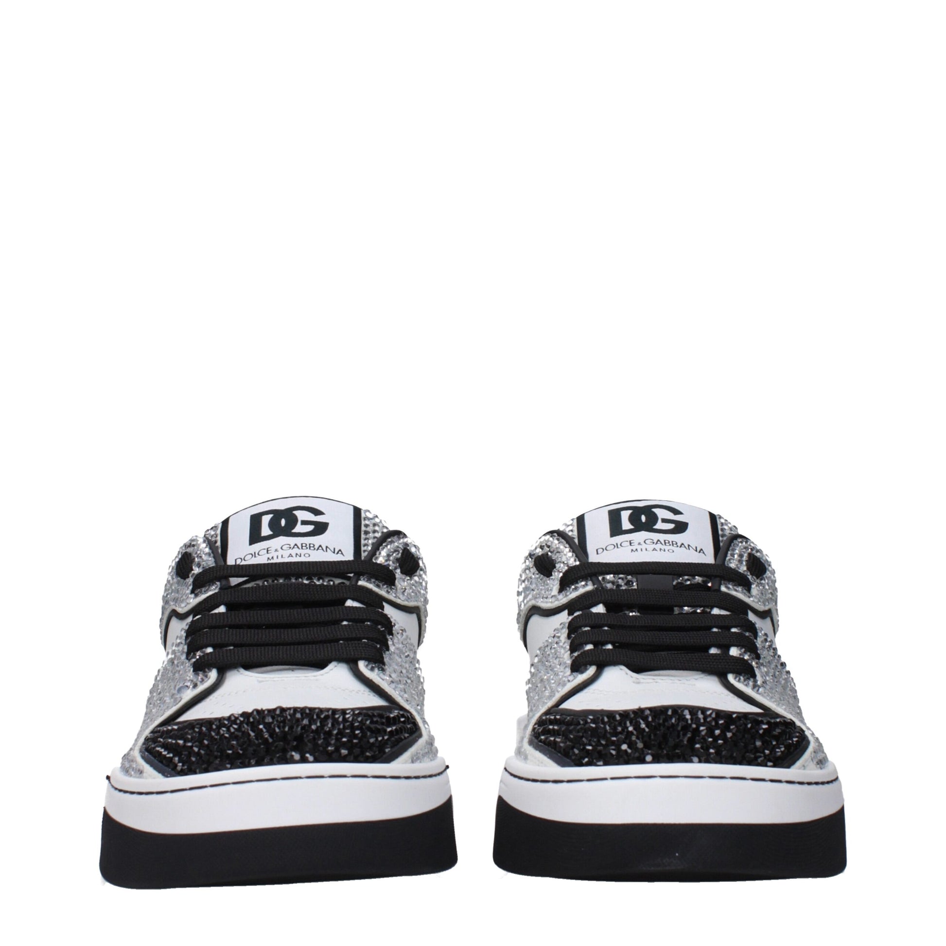 White Leather Low Top Sneakers