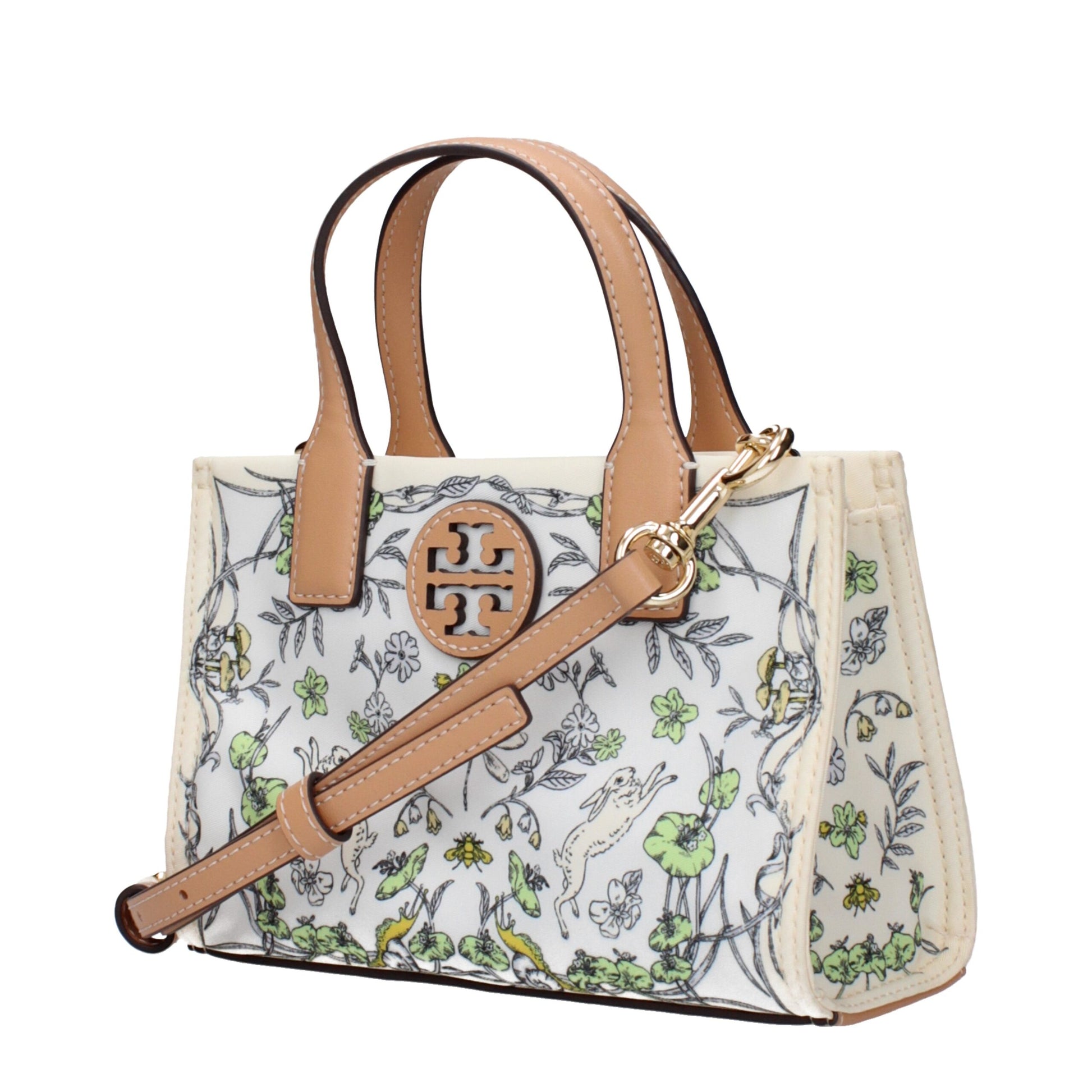 Beige Fabric Handbag