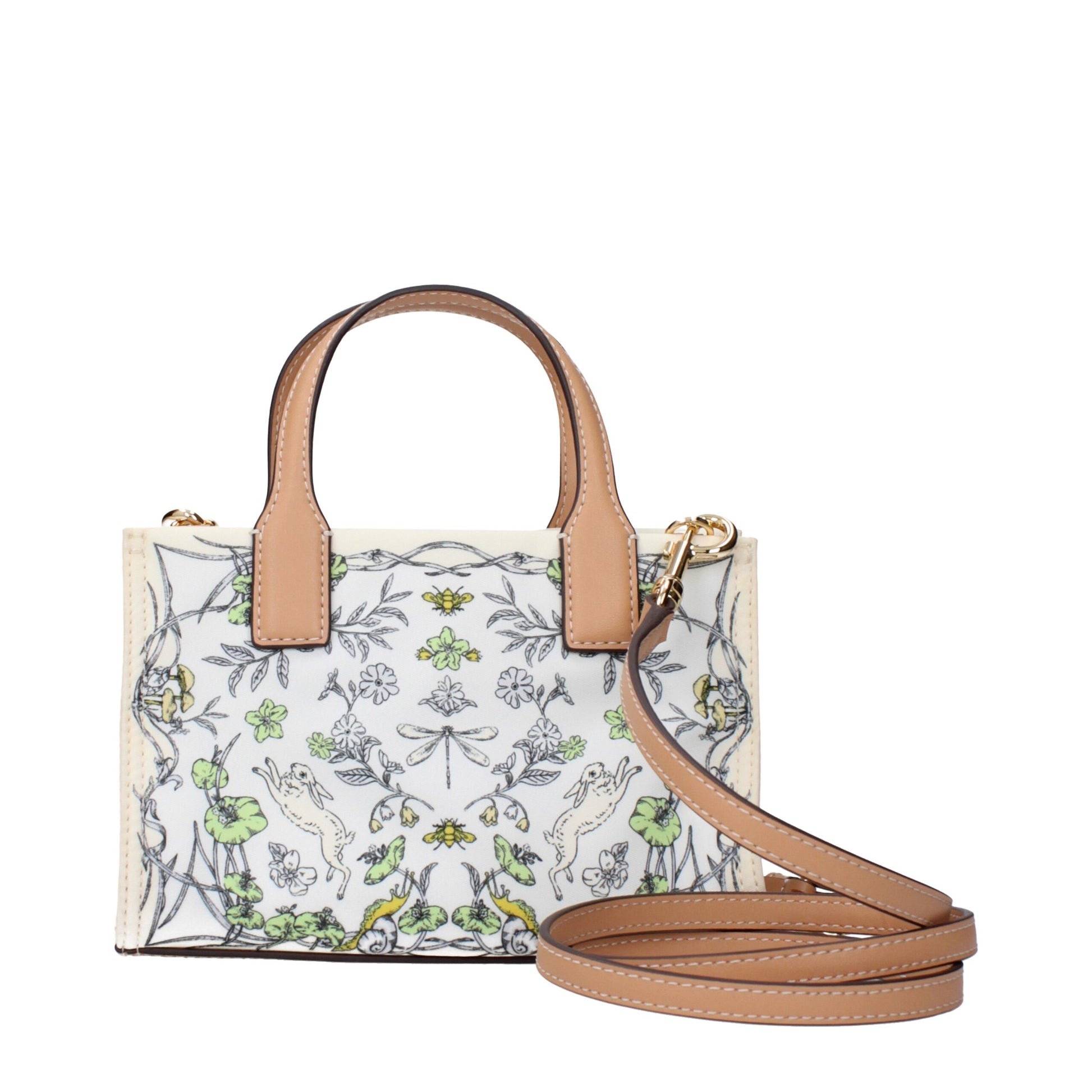 Beige Fabric Handbag