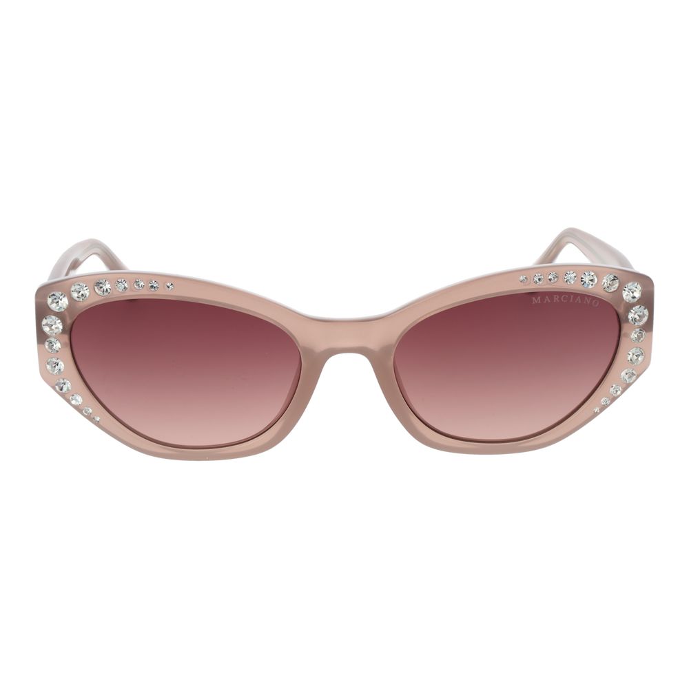 Beige Stainless Steel Sunglasses