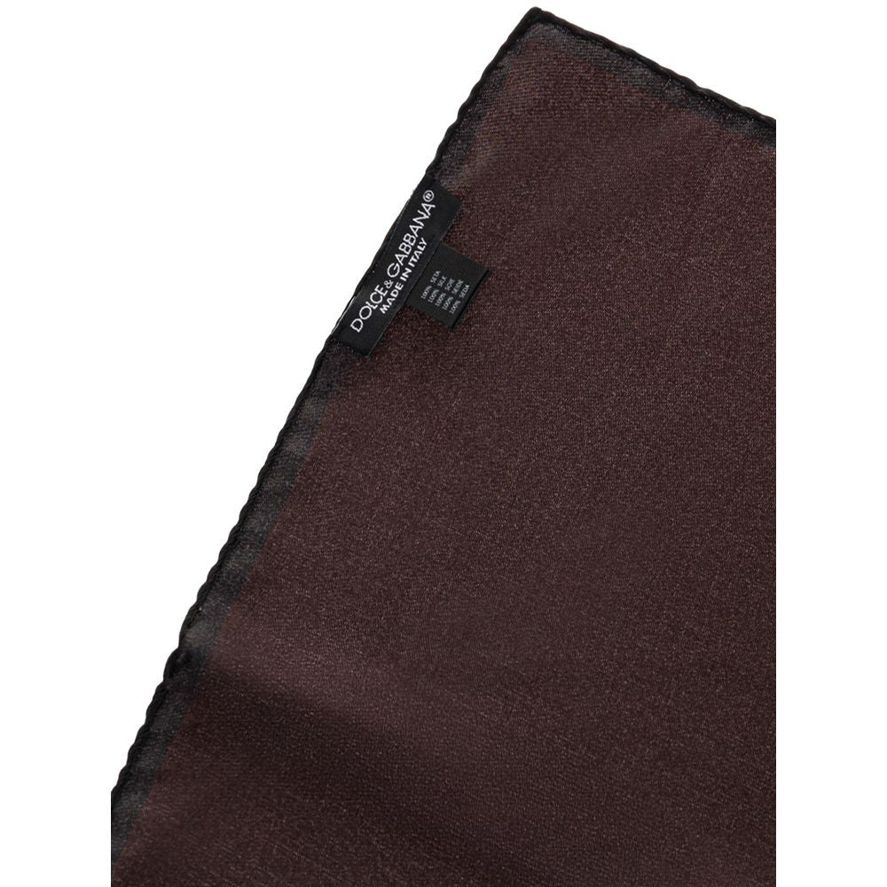 Brown Silk Pocket Square