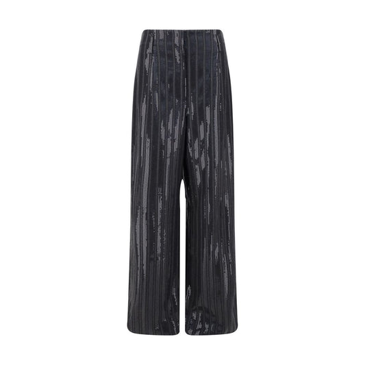 Gray Fleece Wool Casual Pants