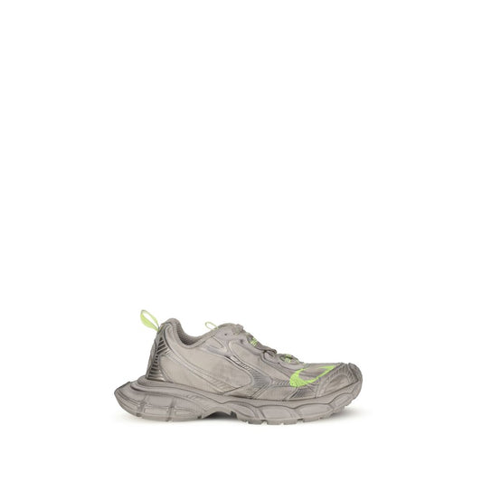 Gray Polyester Athletic Sneakers