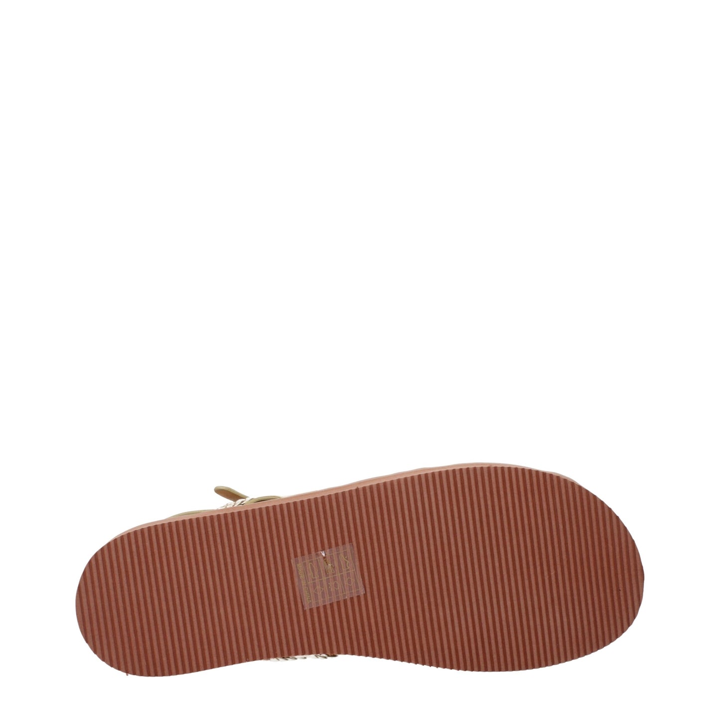 Gold Polyethylene Flat Sandals