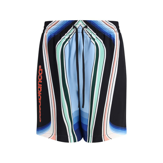 Multicolor Silk Bermuda Shorts