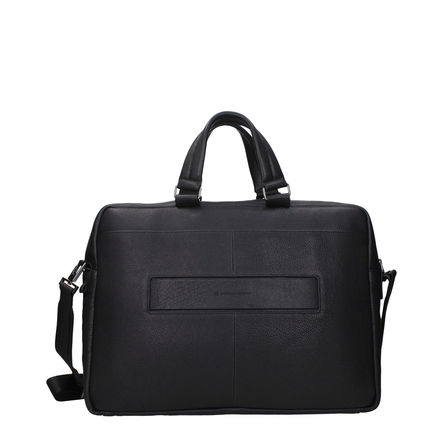 Black Leather Business And Laptop Bag
