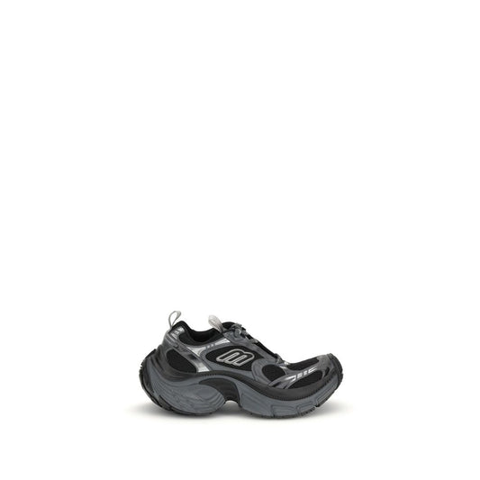 Black Polyethylene Athletic Sneakers