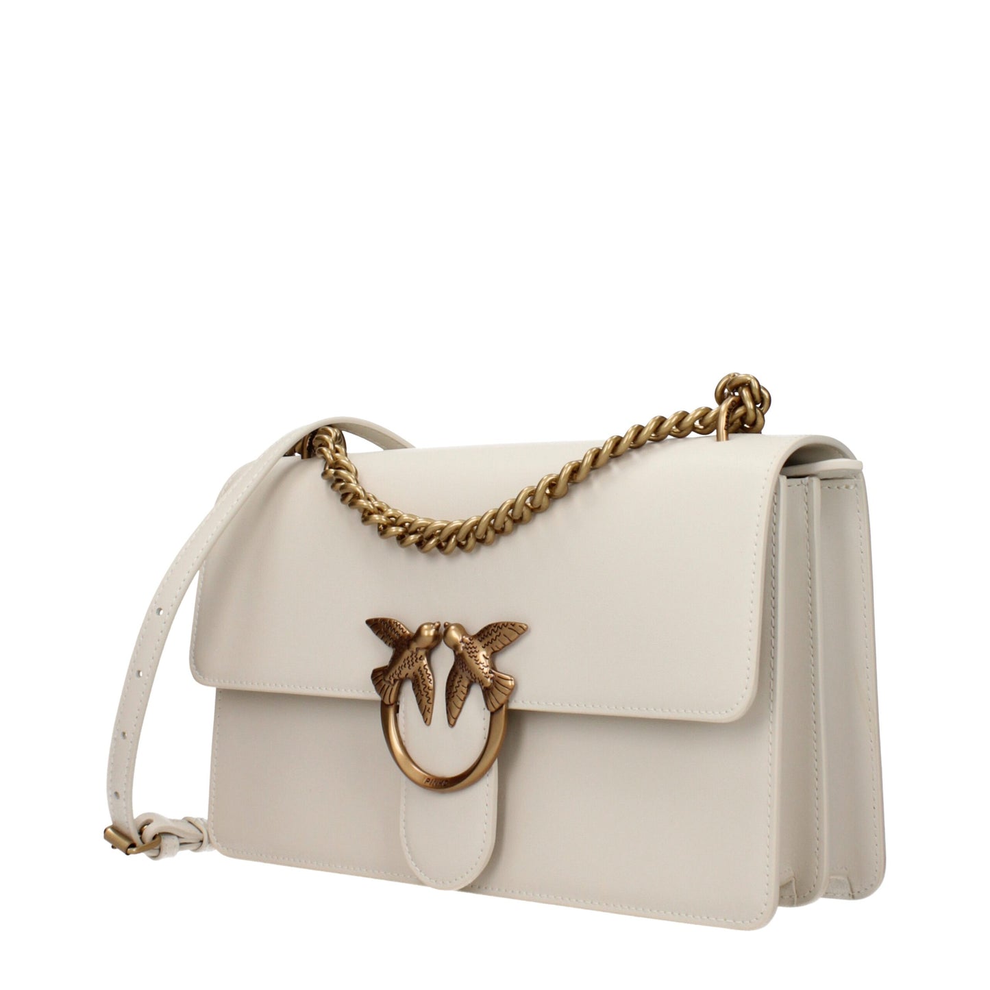 Beige Leather Crossbody Bag