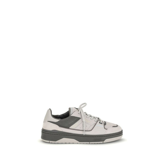Cream Leather Low Top Sneakers