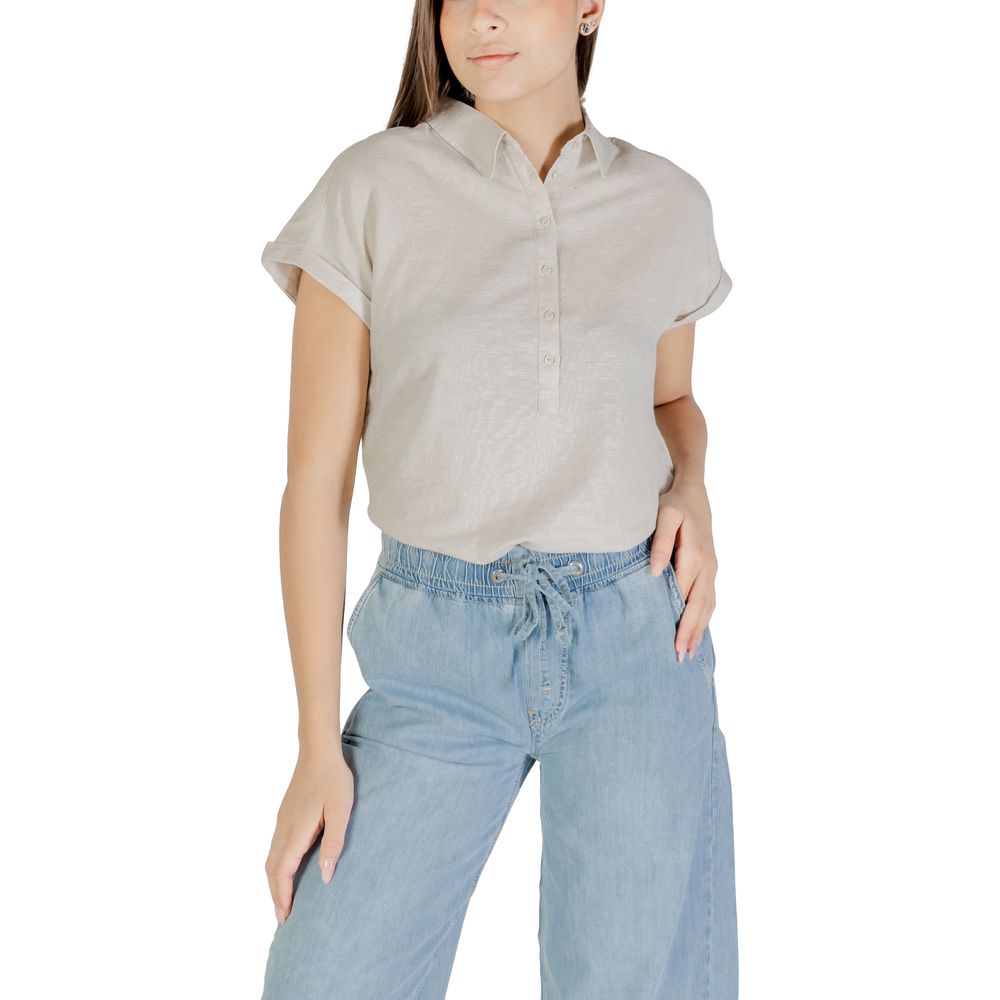 Beige Linen Blouse