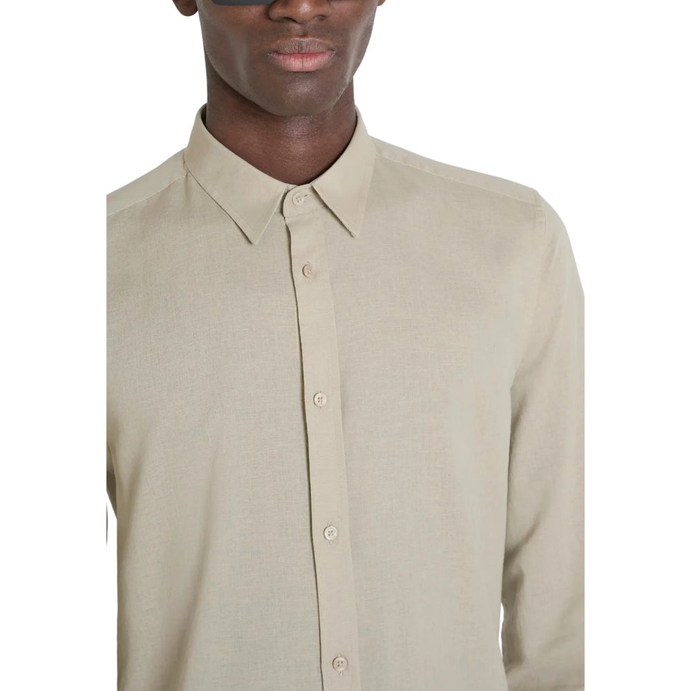 Beige Cotton Shirt