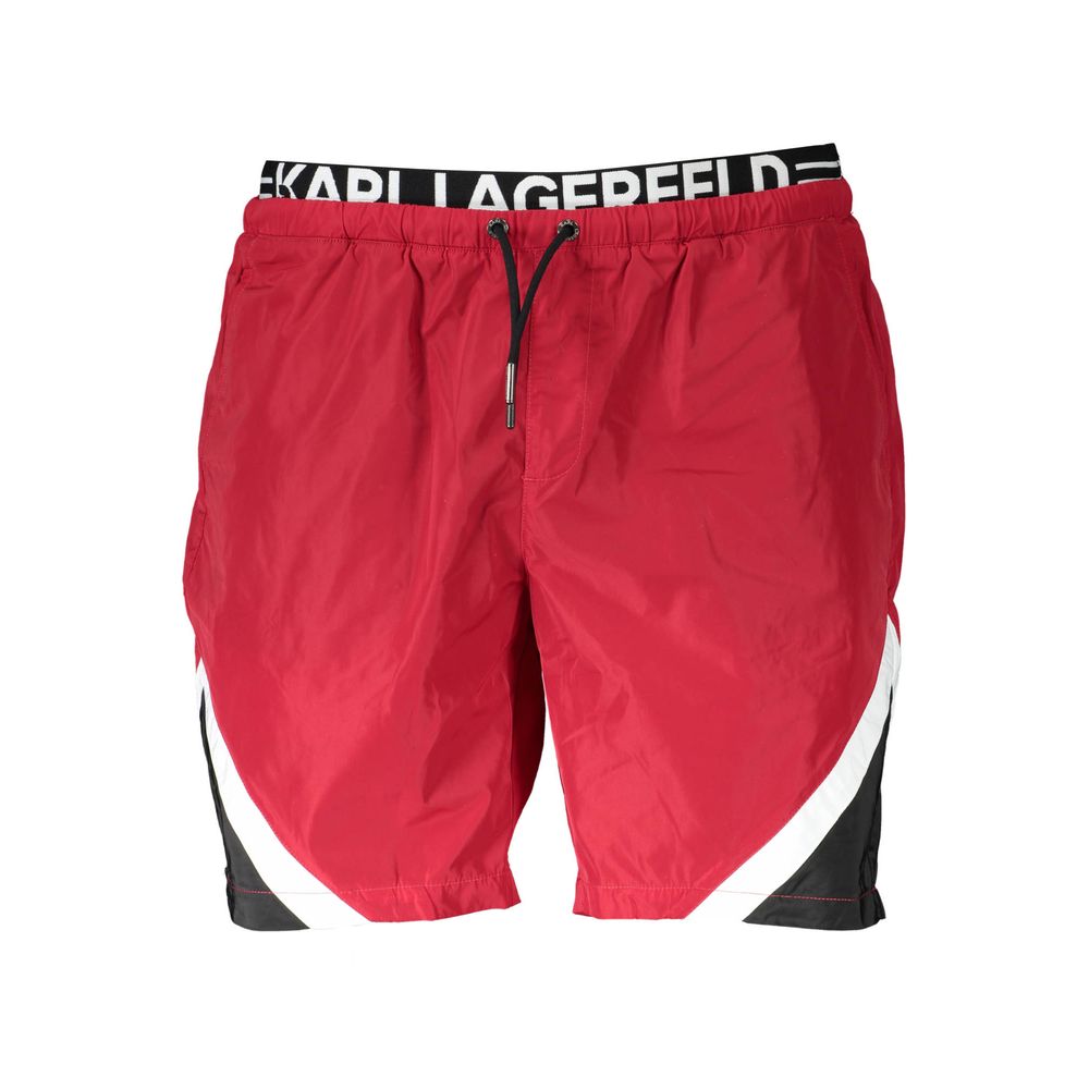 Red Polyester Swimwear