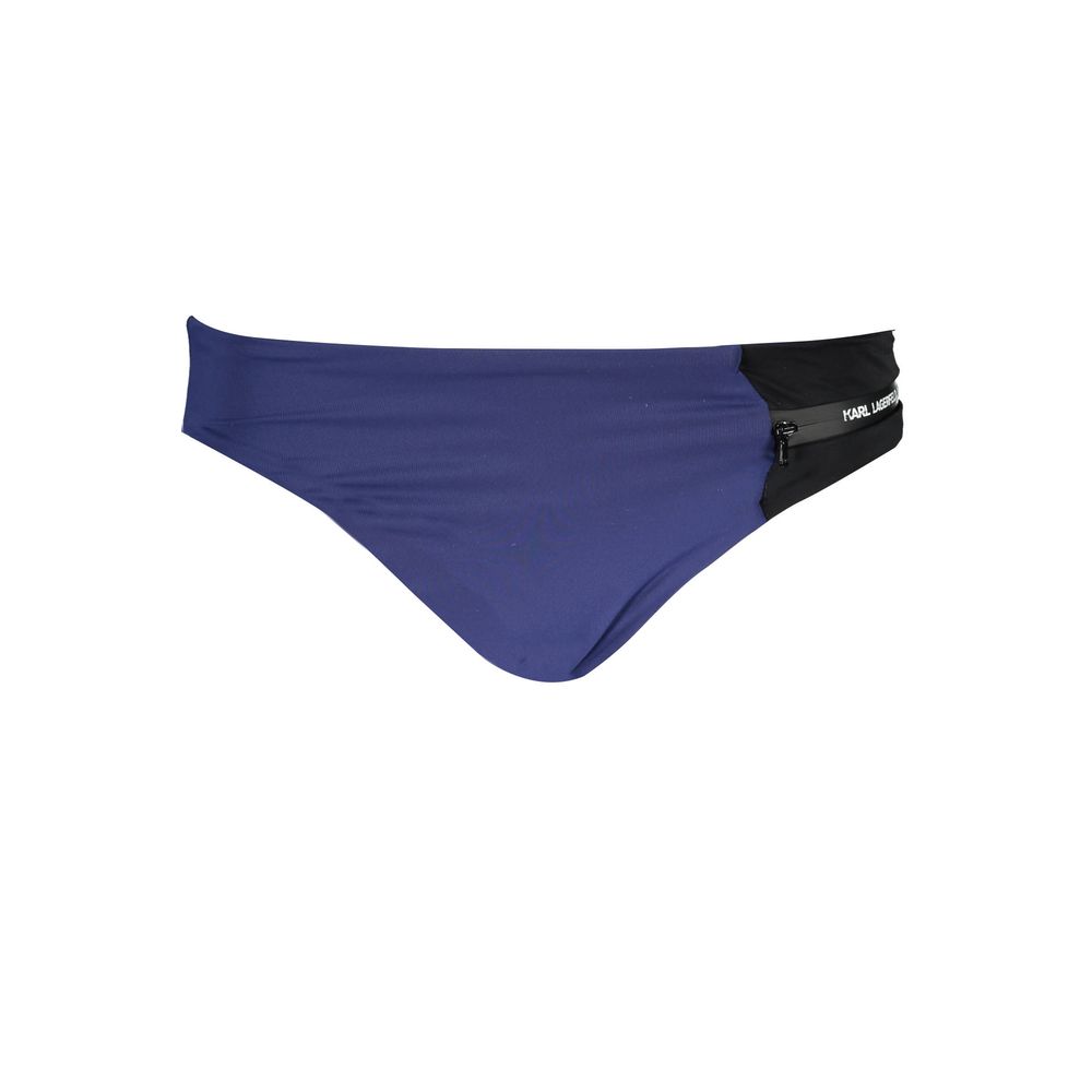 Blue Elastane Swimwear