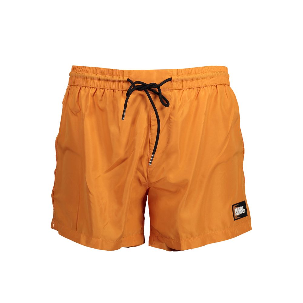 Orange Polyester Swimwear