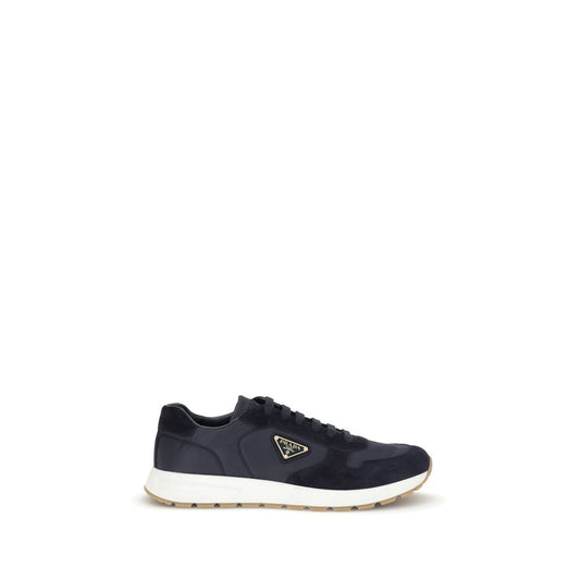 Blue Recycled Polyamide Athletic Sneakers