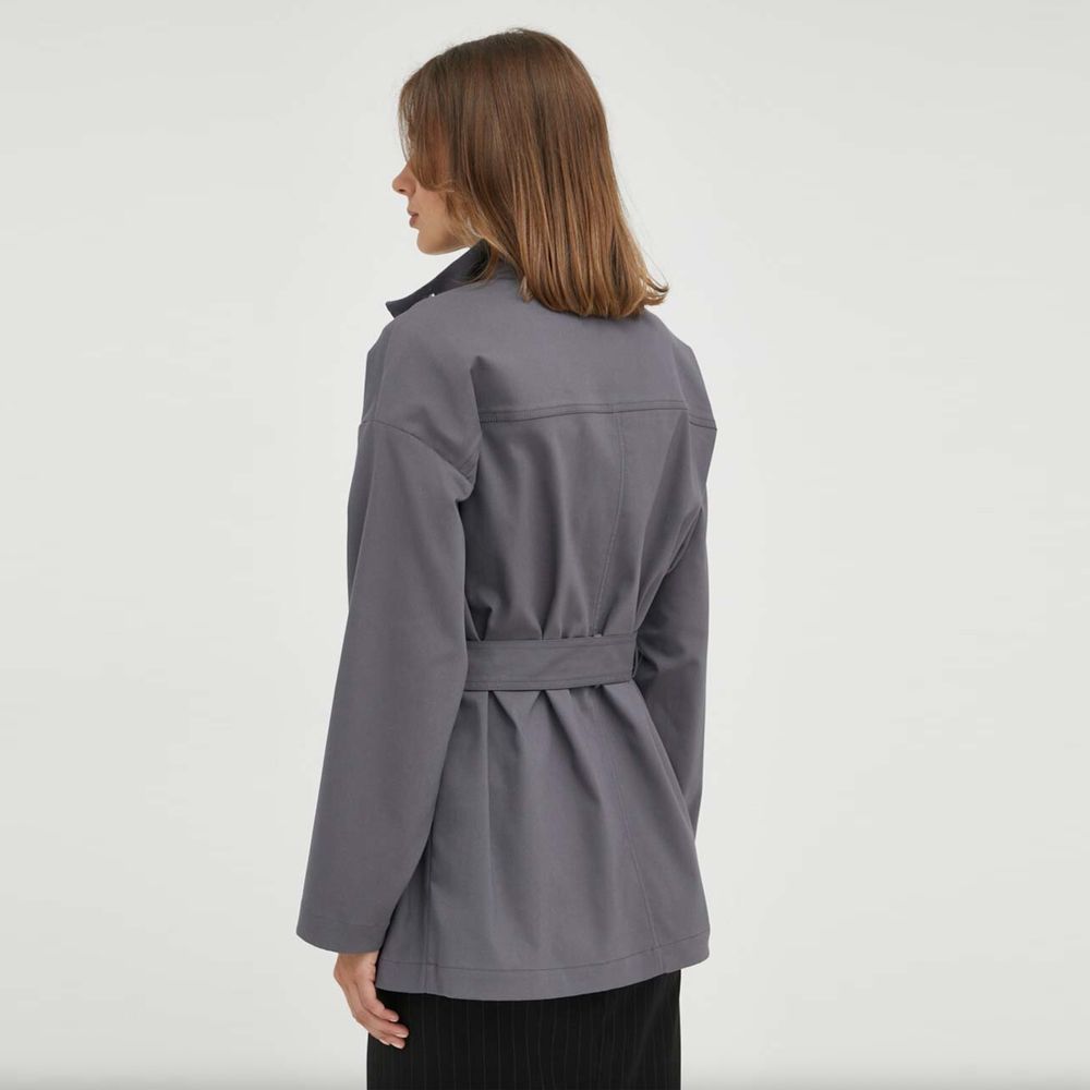 Gray Cotton Jackets & Coat