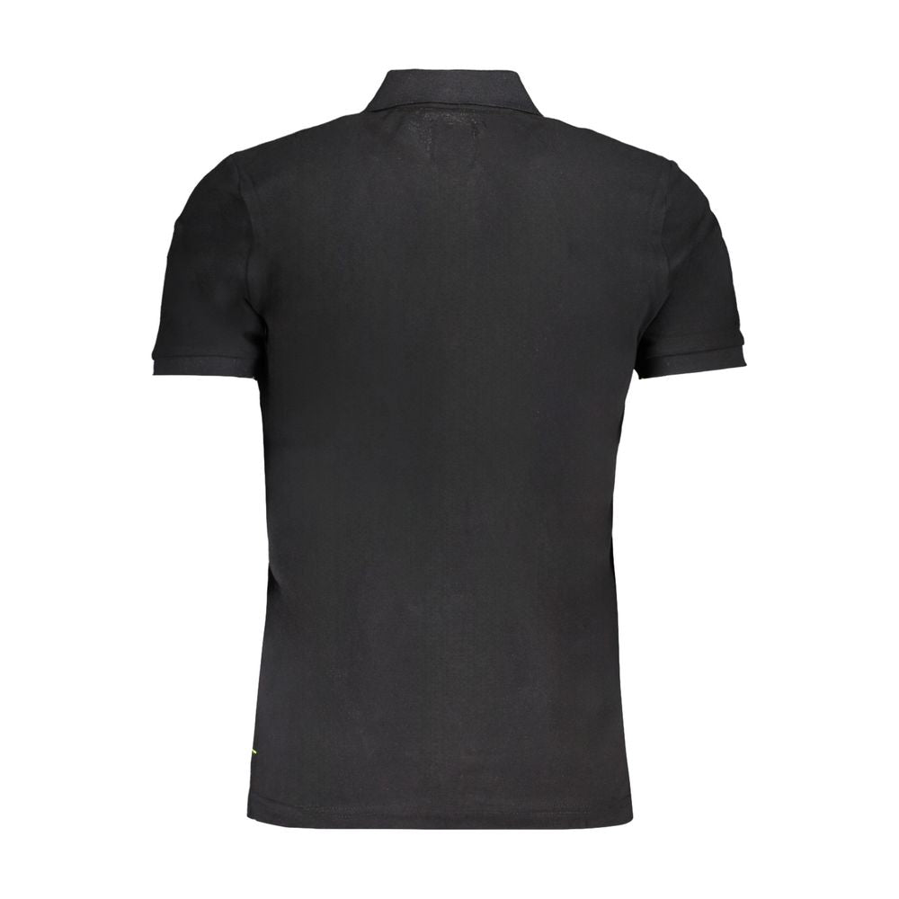 Black Cotton Polo Shirt