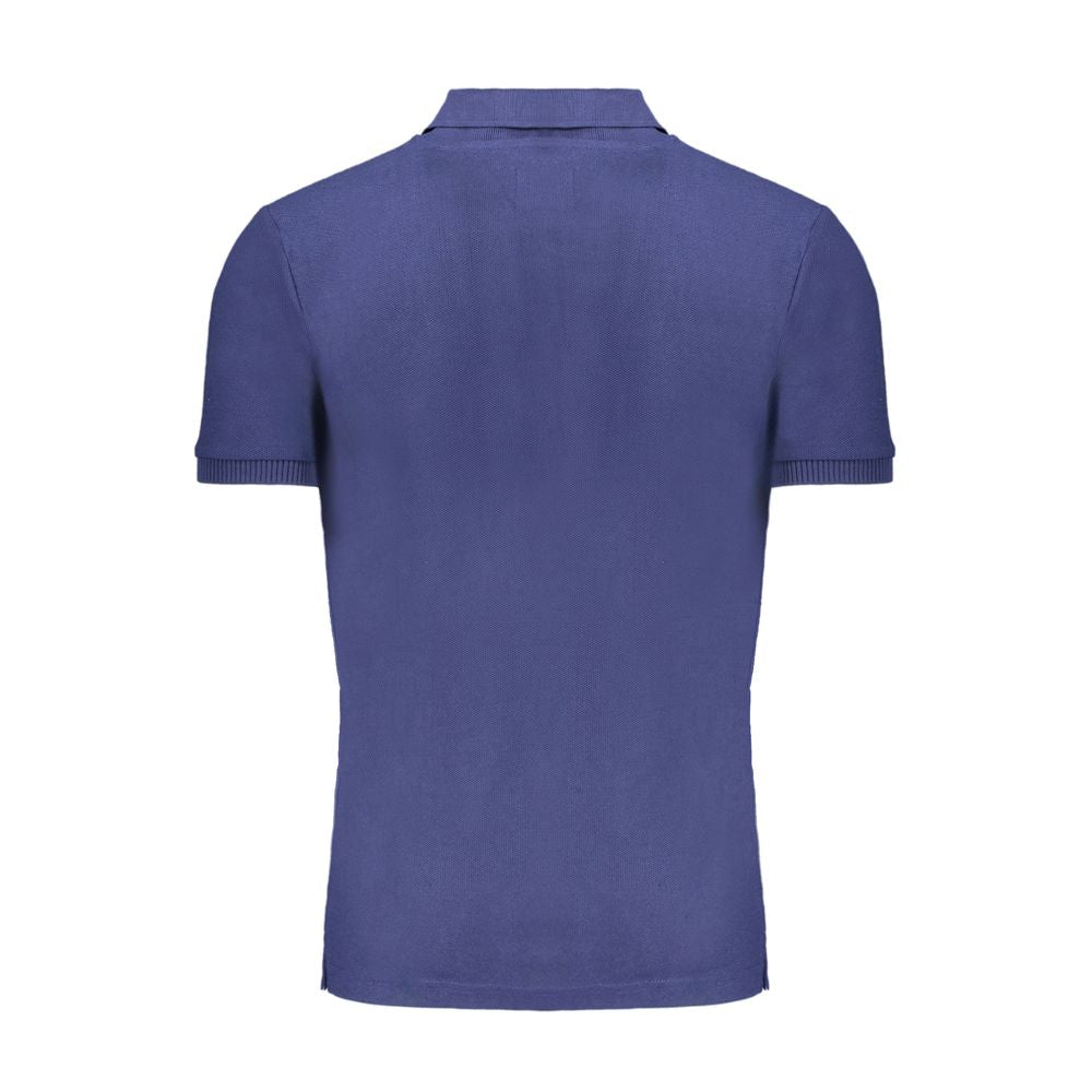 Blue Cotton Polo Shirt