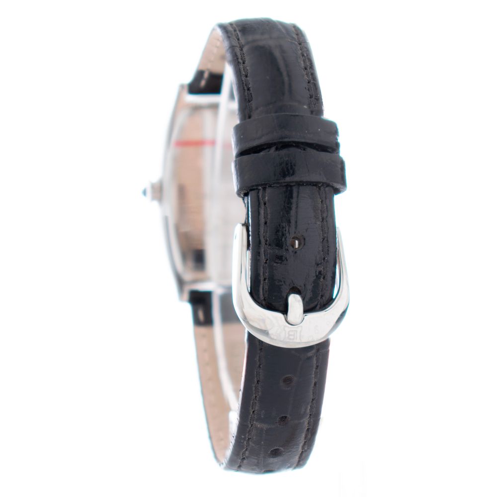 Black Leather Dress Watch