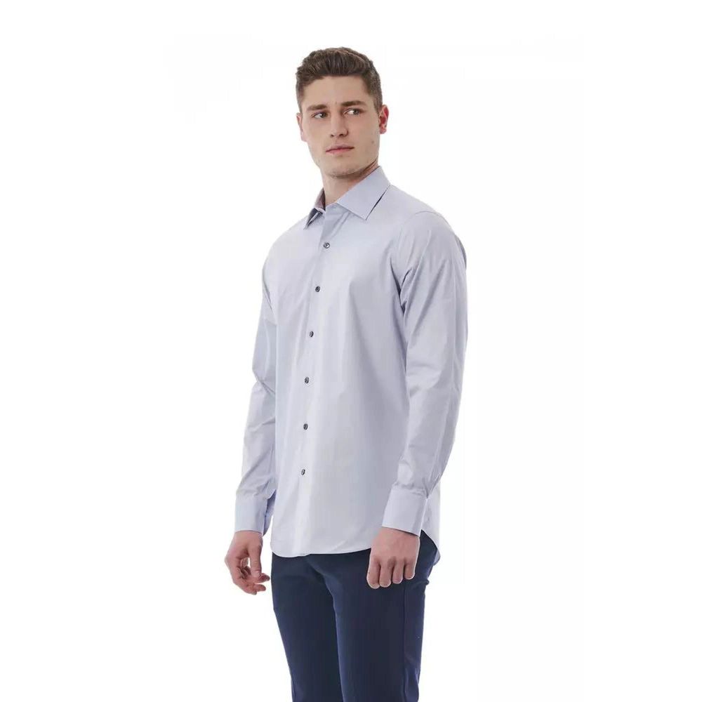 Gray Cotton Dress Shirt
