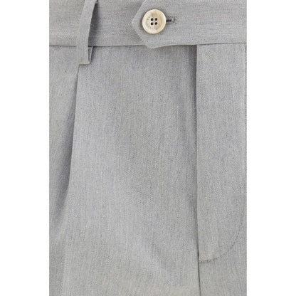 Gray Wool Casual Pants