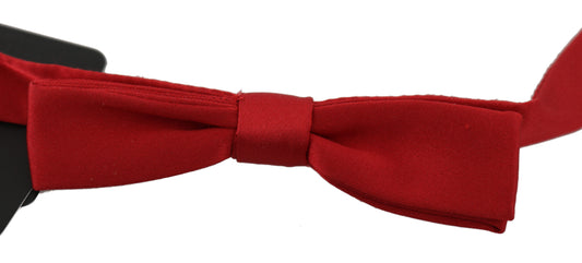 Elegant Red Silk Bow Tie