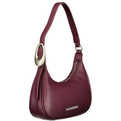 Red Polyurethane Women Shoulder Bag