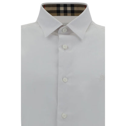 White Elastane Dress Shirt