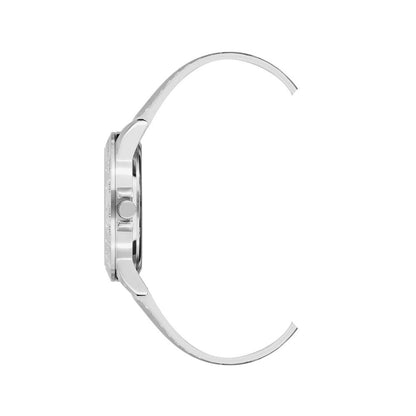 Silver Plastic Dress Watch