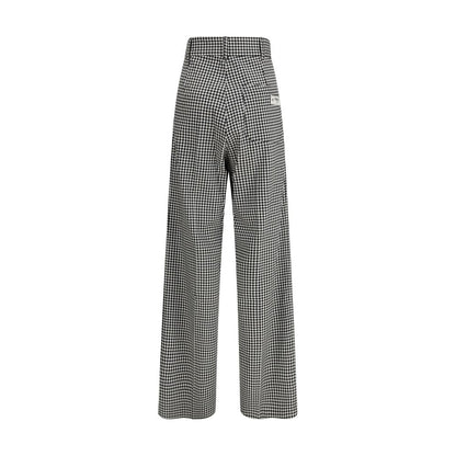 Multicolor Fleece Wool Casual Pants