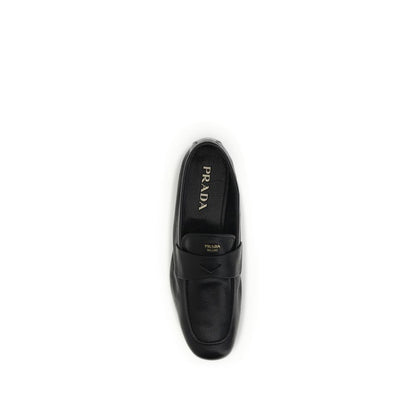 Black Goatskin Slip-On Loafers