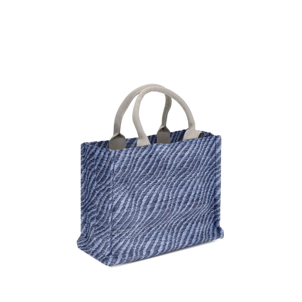 Blue Fabric Shoulder Bag