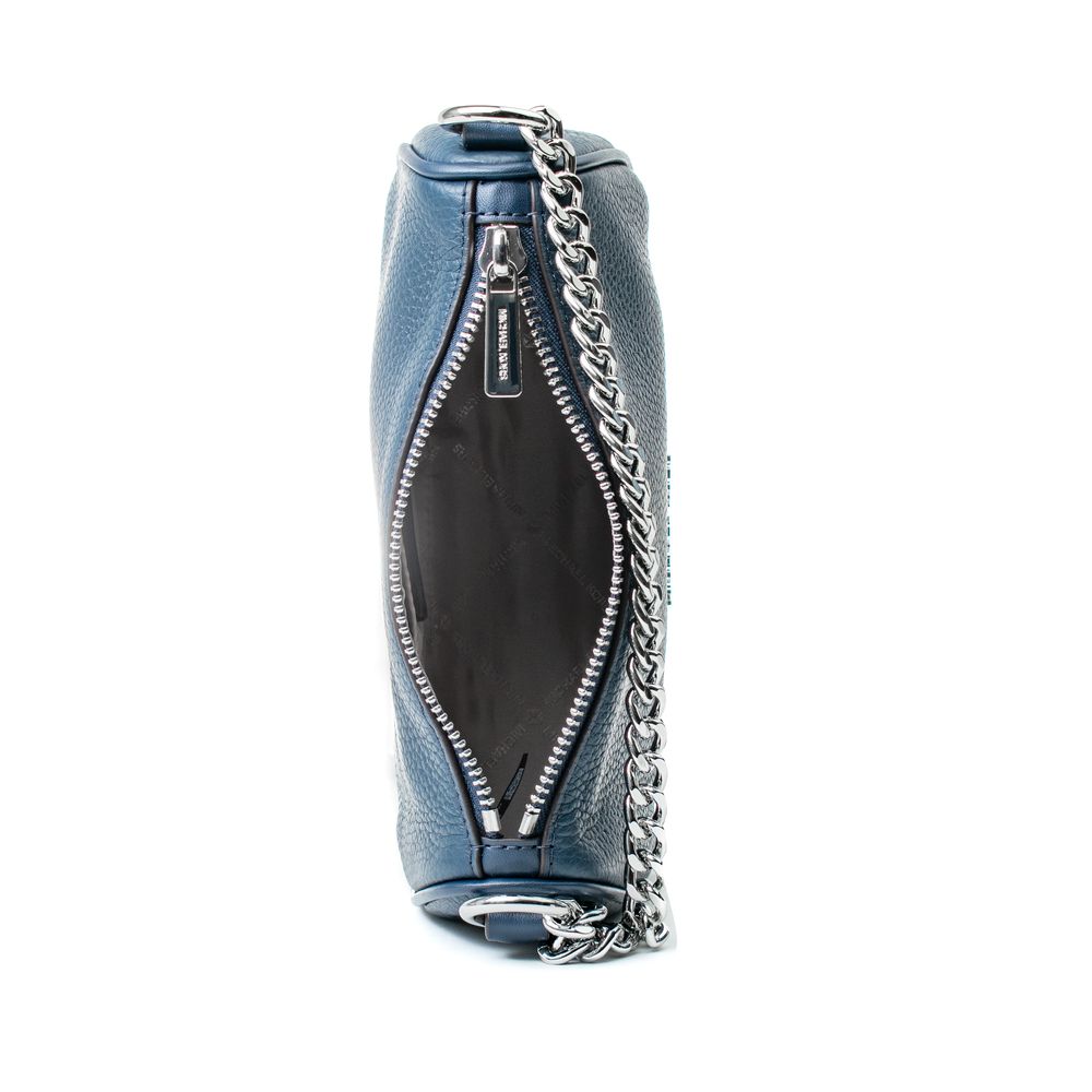 Blue Leather Shoulder Bag