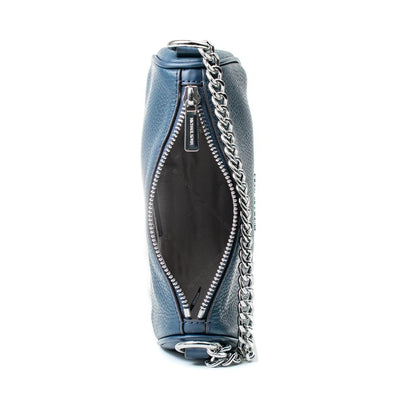 Blue Leather Shoulder Bag