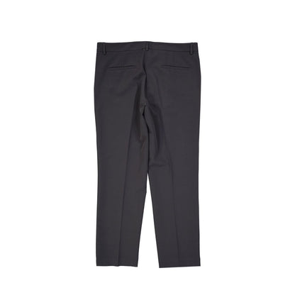 Gray Elastane Cropped Pants