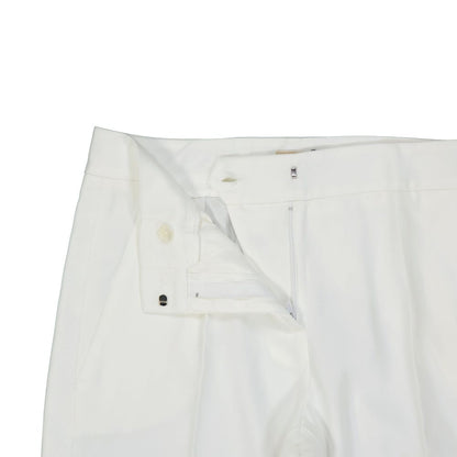 White Polyester Casual Pants