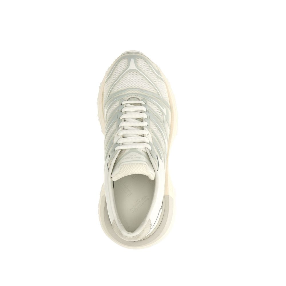 White Fabric Athletic Sneakers