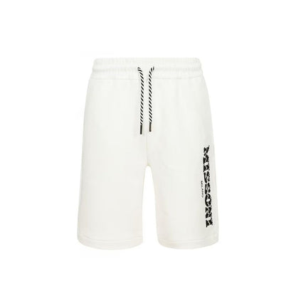 White Cotton Bermuda Shorts