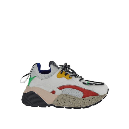 White Vegan Leather Chunky Sneakers